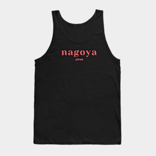 Nagoya Japan Simple Red Text Design Tank Top